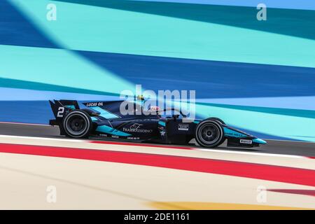 02 Ticktum Daniel (gbr), Staudämme, Dallara F2 2018, Aktion während des 11. Laufs der FIA Formel-2-Meisterschaft 2020 vom 27. Bis 29. November 2020 auf dem Bahrain International Circuit, in Sakhir, Bahrain - Photo Diederik van der Laan / Dutch Photo Agency / DPPI / LM Stockfoto