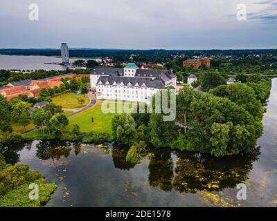 Luftaufnahme von Schloss Gottorf, Schleswig, Schleswig Holstein, Deutschland, Europa Stockfoto