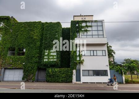 Arbeit von Le Corbusier, Maison Guiette (Les Peupliers), UNESCO-Weltkulturerbe, Antwerpen, Belgien, Europa Stockfoto