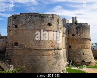 Schloss Aragonese, Otranto, Apulien, Apulien, Italien, Europa Stockfoto