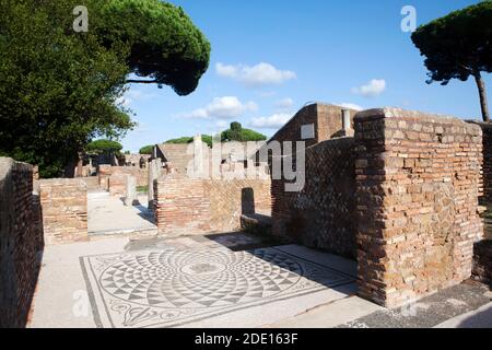 Apuleios Domus, Ostia Antica, Latium, Italien, Europa Stockfoto