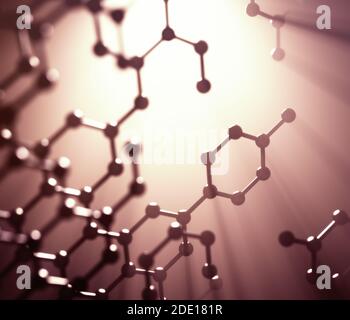 Biotechnologie oder Biotech, Gentherapie . 3D Illustration, Konzept von Wissenschaft und Technologie in der Welt der Zellen und Mikroorganismen. Stockfoto