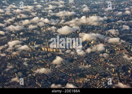 Luftaufnahme von Shanghai, China Stockfoto