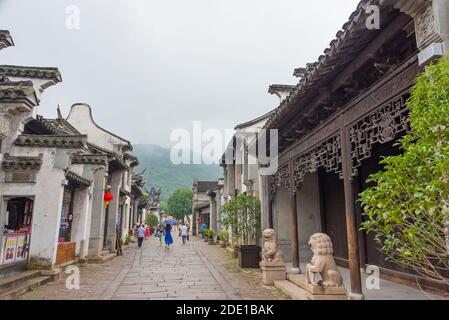 Traditionelles Haus in der alten Stadt Huishan, Wuxi, Provinz Jiangsu, China Stockfoto