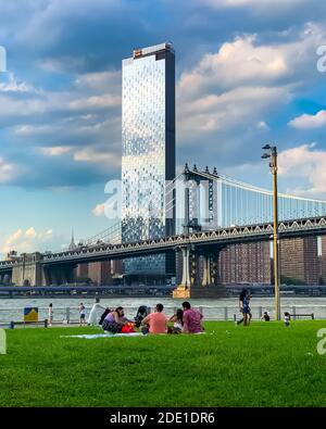 Die Manhattan Bridge in New York City Stockfoto