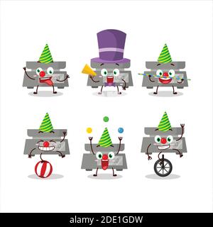 Cartoon Charakter des digitalen Gewichts mit verschiedenen Zirkus-Shows. Vektorgrafik Stock Vektor