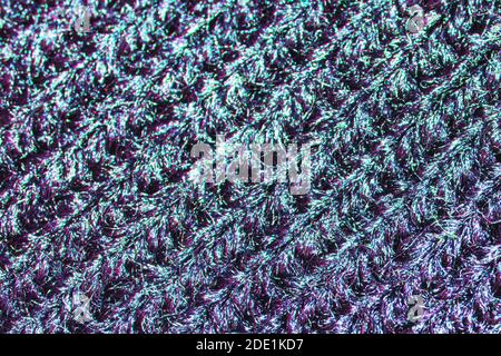 Flauschige Wolle Textur auf unscharfen Hintergrund, abstrakte Farbe Hintergrund. Gestrickte Stoffstruktur, flacher dof Stockfoto