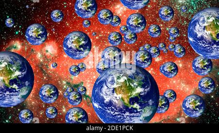 Viele Welten Theorie. Stockfoto