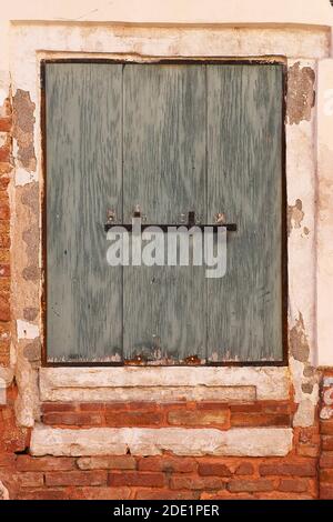 Alte Holzfenster, venedig, italien, europa Stockfoto