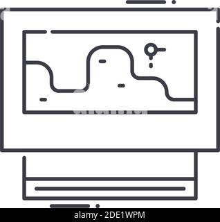 Spiel-Karussell-Symbol, lineare isolierte Illustration, dünne Linie Vektor, Web-Design-Zeichen, Kontur Konzept-Symbol mit editierbaren Strich auf weißem Hintergrund. Stock Vektor