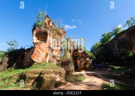 Die Lage der Kalksteinmine ist zu einem Touristen geworden Ziel Stockfoto