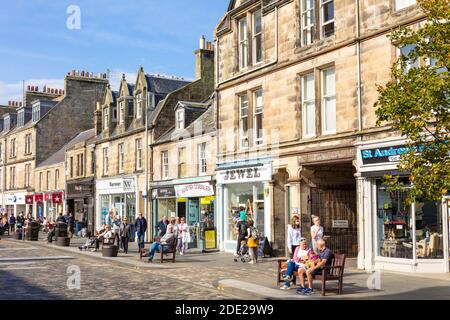 St Andrews Scotland St Andrews Stadtzentrum mit Geschäften, Cafés und Restaurants Royal Burgh of St Andrews Fife Scotland UK GB Europa Stockfoto