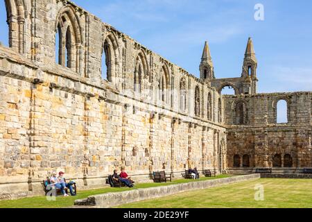 St. Andrews Schottland Ruinen von St. Andrews Cathedral Royal Burgh von St. Andrews Fife Schottland GB Europa Stockfoto