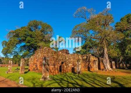 Ruinen der Jesuitenmission San Ignacio Mini, UNESCO-Weltkulturerbe, San Ignacio, Departemento Misiones, Argentinien, Lateinamerika Stockfoto