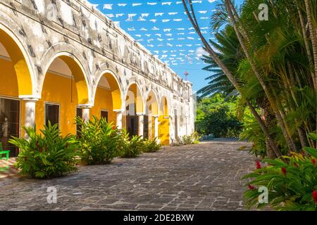 Hacienda Yaxcopoil, eine alte Plantage, Fabrik und Residenz, die in ein Museum umgewandelt wurde, Yucatan, Mexiko Stockfoto