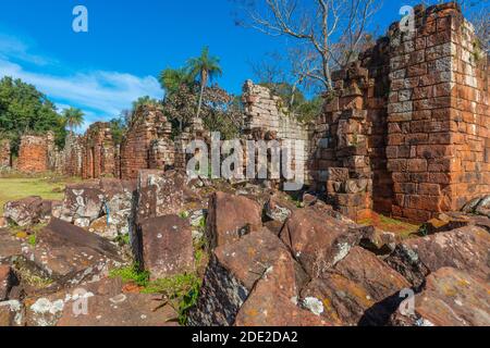 Ruinen der Jesuitenmission Santa Ana, UNESCO-Weltkulturerbe, Provincia Misiones, Argentinien, Lateinamerika Stockfoto