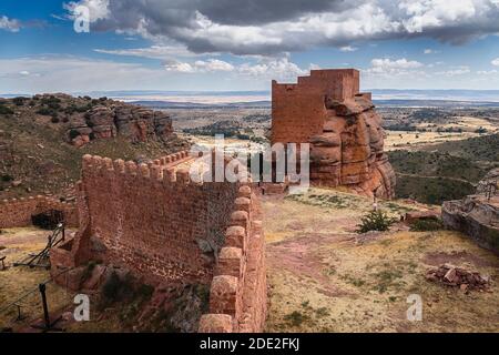 Das Schloss von Peracense in Teruel, Spanien Stockfoto