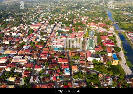 Historische Kolonialstadt im spanischen Stil Vigan. Historische Gebäude in Vigan Stadt, Unesko Weltkulturerbe. Stockfoto