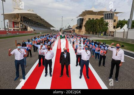 Sakhir, Bahrain. November 2020. Sakhir, Bahrain. November 2020. TODT Jean (Fra), FIA Präsident, MASI Michael, FIA Race Director, Marshalls während des Formel 1 Gulf Air Bahrain Grand Prix 2020, vom 27. Bis 29. November 2020 auf dem Bahrain International Circuit, in Sakhir, Bahrain - Foto Antonin Vincent/DPPI/LM Credit: Gruppo Editoriale LiveMedia/Alamy Live News Credit: Gruppo Editoriale LiveMedia/Alamy Live News Stockfoto