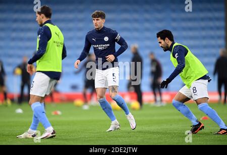 John Stones von Manchester City vor dem Premier League-Spiel im Etihad Stadium in Manchester. Stockfoto