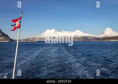 Fahrt entlang der norwegischen Küste Stockfoto