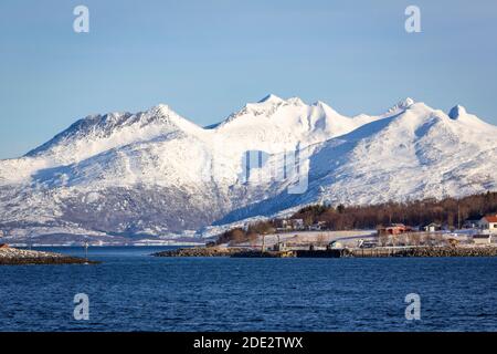 Fahrt entlang der norwegischen Küste Stockfoto