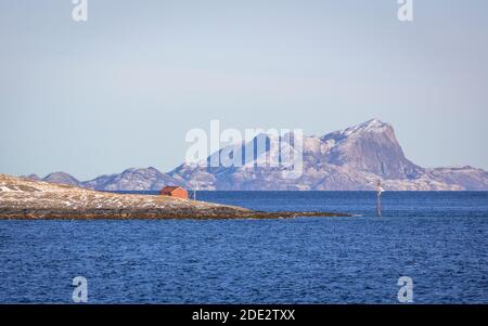 Fahrt entlang der norwegischen Küste Stockfoto