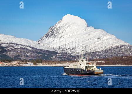 Fahrt entlang der norwegischen Küste Stockfoto