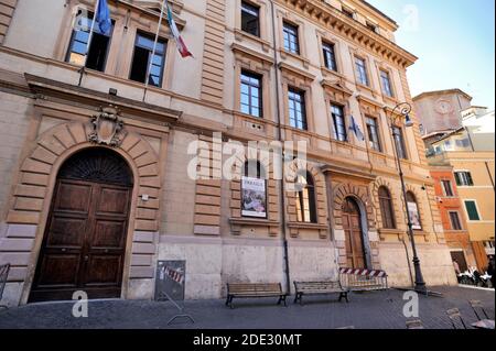 Palazzo della Cultura, Via del Portico d'Ottavia, Jüdisches Ghetto, Rom, Italien Stockfoto