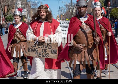 Karfreitag Prozession in Little Italy, Toronto, Kanada-21. Januar 2017 Stockfoto