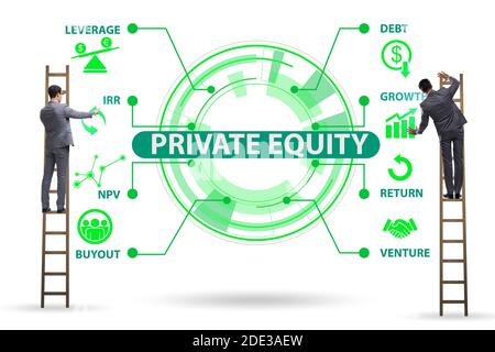 Unternehmer im Private Equity Konzept Stockfoto