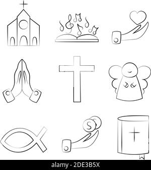 Es kann für Ikonen, Web, Postkarten, Dekor, Pacaging, Drucke für Dinge, Abdeckungen für Notizbücher, Dekoration von Schachteln für Spielzeug, Aufkleber, Rucksack, i verwendet werden Stock Vektor