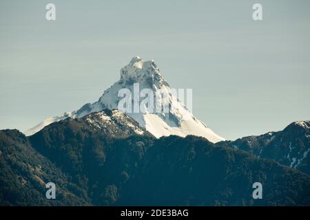 Cerro Tronador Berg gesehen vom Lago Todos Los Santos, Petrohue, Chile Stockfoto