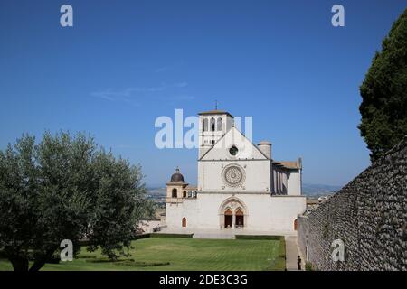 Basilika des heiligen Franziskus in Assisi, Italien Stockfoto