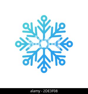 Snowflake Symbol Logo Vektor Illustration. Snowflake Symbol Design Vektor-Vorlage für Weihnachten und Winter Thema. Trendige Schneeflocke Vektor flaches Design für Stock Vektor