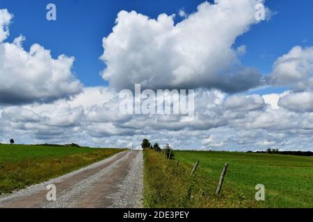 La Route des érables en été, Saint-Marcel Stockfoto