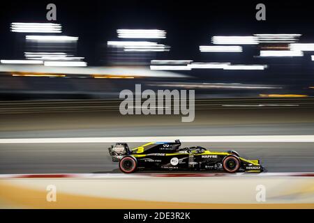 Sakhir, Bahrain. November 2020. 03 RICCIARDO Daniel (aus), Renault F1 Team RS20, Aktion während des Formel 1 Gulf Air Bahrain Grand Prix 2020, vom 27. Bis 29. November 2020 auf dem Bahrain International Circuit, in Sakhir, Bahrain - Foto Florent Gooden / DPPI / LM Credit: Gruppo Editoriale LiveMedia/Alamy Live News Stockfoto