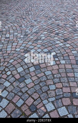 Nahaufnahme von Brick Pflasterung Stone Bürgersteig, Ottawa, Ontario, Kanada Stockfoto