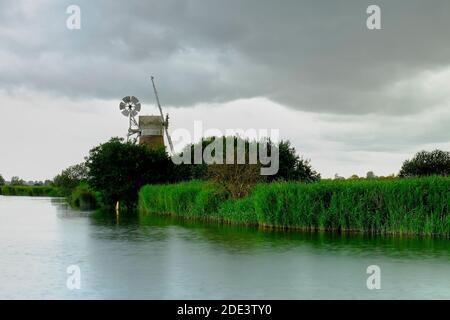 Turf Fen Drainage Mill, Windmühle auf der Norfolk Broads, Norfolk, England Stockfoto