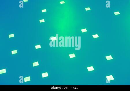Abgestufte Teal Hintergrund mit weißen quadratischen Beleuchtung - digitale Kunst Stockfoto