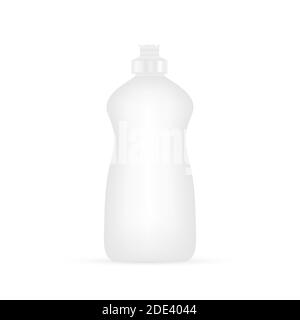 Spülmittel. Reinigungsflasche Isoliert Auf Weißem Hintergrund. Vektorgrafik. Stock Vektor
