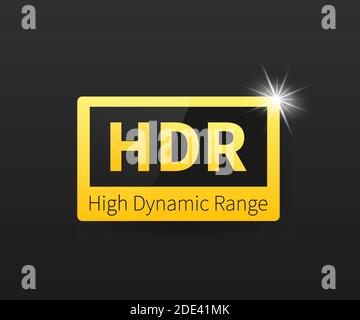 High Dynamic Range Imaging, High Definition. HDR. Vektorgrafik. Stock Vektor