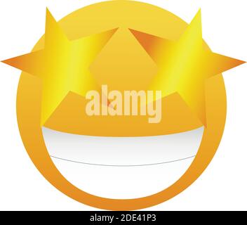 Cute Kawaii Sterne Gesicht Emoticon Charakter Stock-Vektorgrafik - Alamy