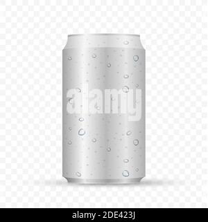 Aliminum Trinkkännen. Weiße Dose Vektor visuell, ideal für Bier, Lager, Alkohol, Softdrinks, Soda. Stock Vektor