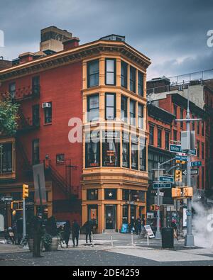 Die Kreuzung von 17th und Broadway am Union Square, Manhattan, New York City Stockfoto