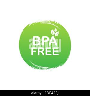 Grüne BPA-frei Embleme, Abzeichen, Logo, Symbol. Vector lieferbar Abbildung. Stock Vektor