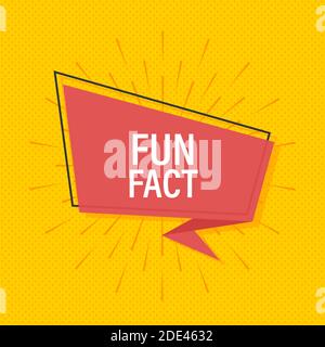 Band Banner mit Text Spaß Tatsache, Poster im Pop-Art-Stil. Vektorgrafik Stock Vektor