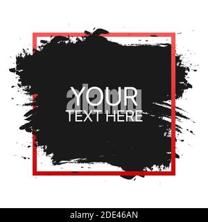 Angebotsvorlage konzeptionelle Klammern grunge pinsel. Handgezeichneter Acrylstrich, Zitat-Vorlage. Vektorgrafik Stock Vektor