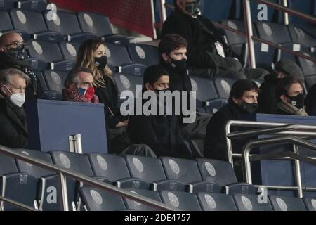 Nasser Al-Khelaifi (PSG) im Präsidentenamt mit Jean-Claude Blanc und Leonardo - Leonardo Nascimento (PSG) während der Fr / LM Stockfoto