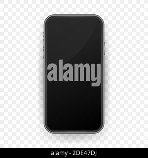 Smartphone-Modell. Handyrahmen mit leerem Display isolierte Vorlagen. Vektorgrafik. Stock Vektor